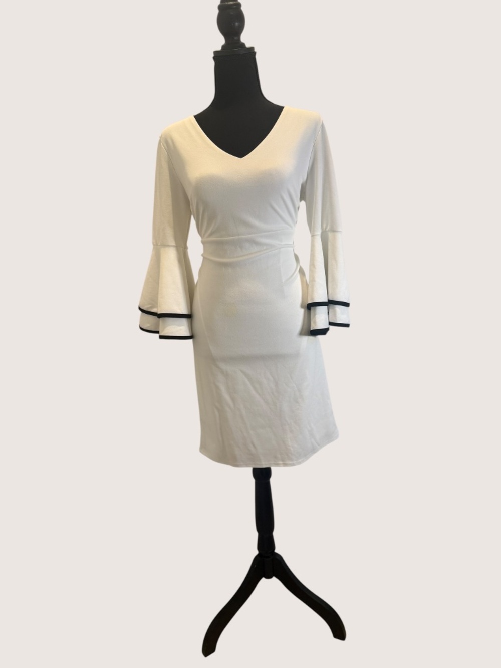 Off White Dress with Black lining